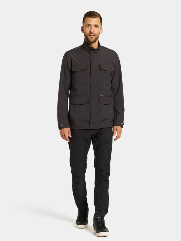 Frank Jacket Black Men Didriksons Lightweight Jackets