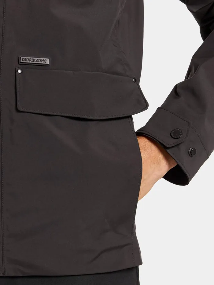 Frank Jacket Black Men Didriksons Lightweight Jackets