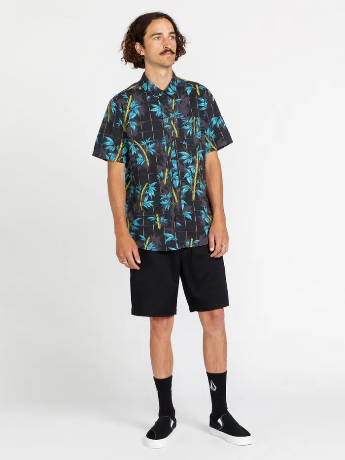 Frickin Elastic Waist Shorts 8211 Black Mens Volcom Shorts