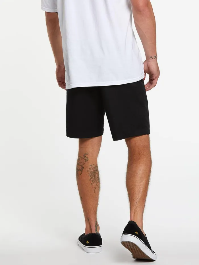 Frickin Elastic Waist Shorts 8211 Black Mens Volcom Shorts