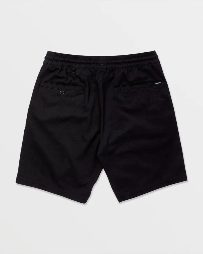 Frickin Elastic Waist Shorts 8211 Black Mens Volcom Shorts