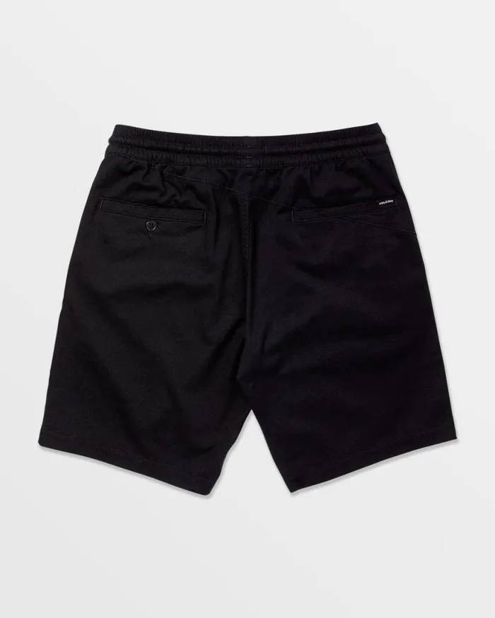 Frickin Elastic Waist Shorts 8211 Black Mens Volcom Shorts