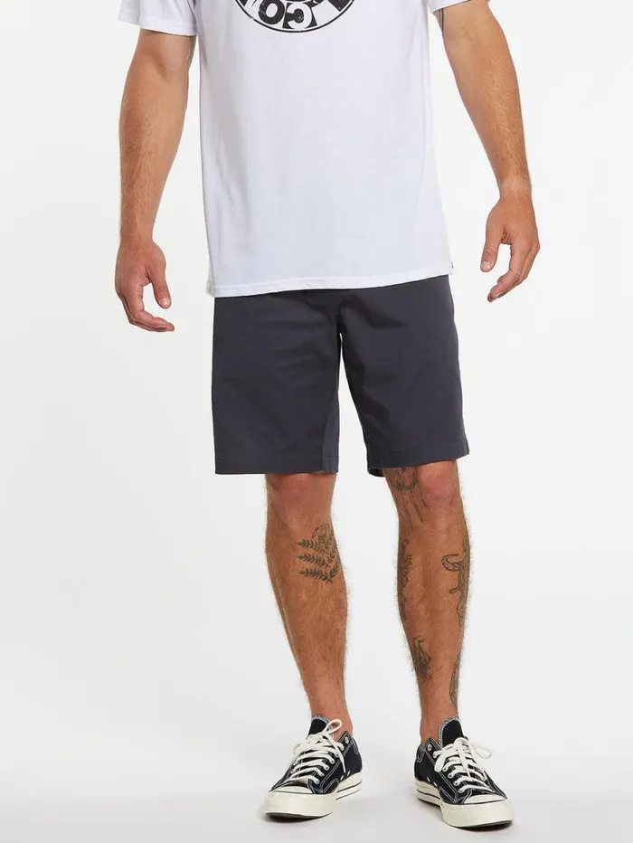 Frickin Elastic Waist Shorts 8211 Charcoal Mens Volcom Shorts