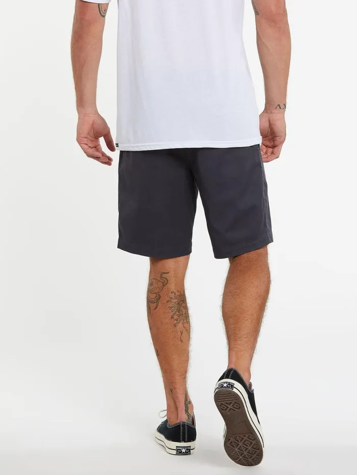 Frickin Elastic Waist Shorts 8211 Charcoal Mens Volcom Shorts
