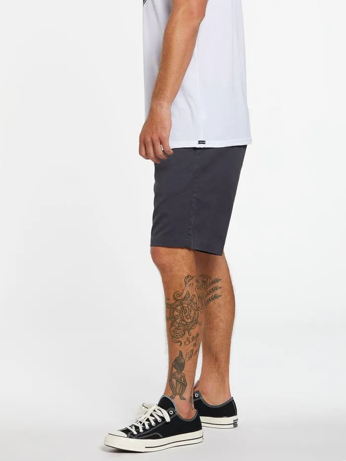 Frickin Elastic Waist Shorts 8211 Charcoal Mens Volcom Shorts