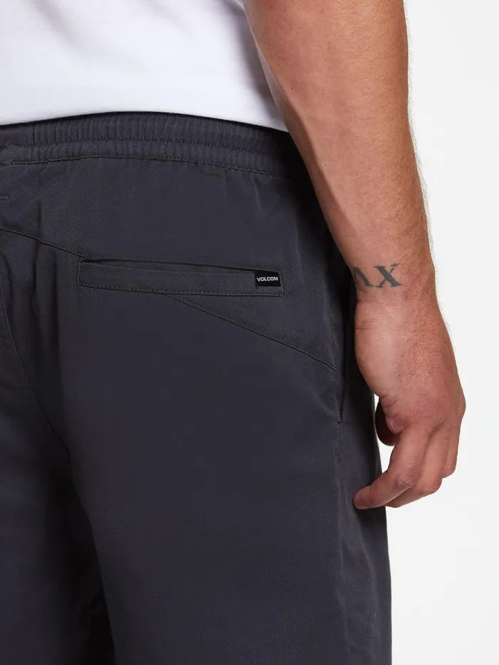 Frickin Elastic Waist Shorts 8211 Charcoal Mens Volcom Shorts