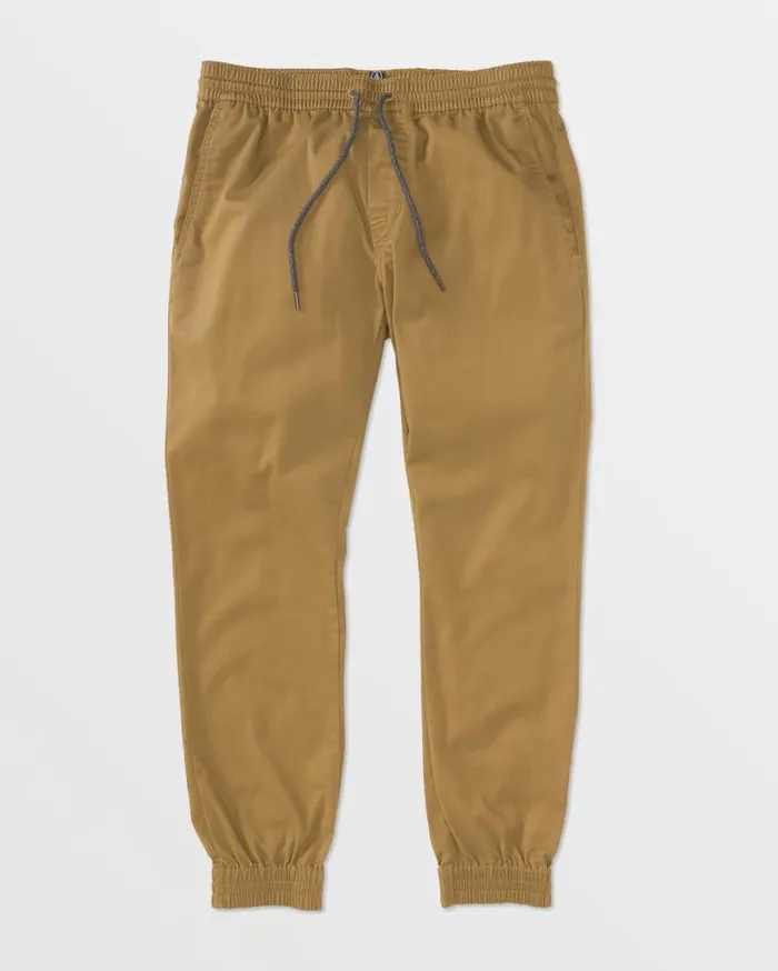 Frickin Slim Joggers 8211 Dark Khaki Mens Volcom Pants