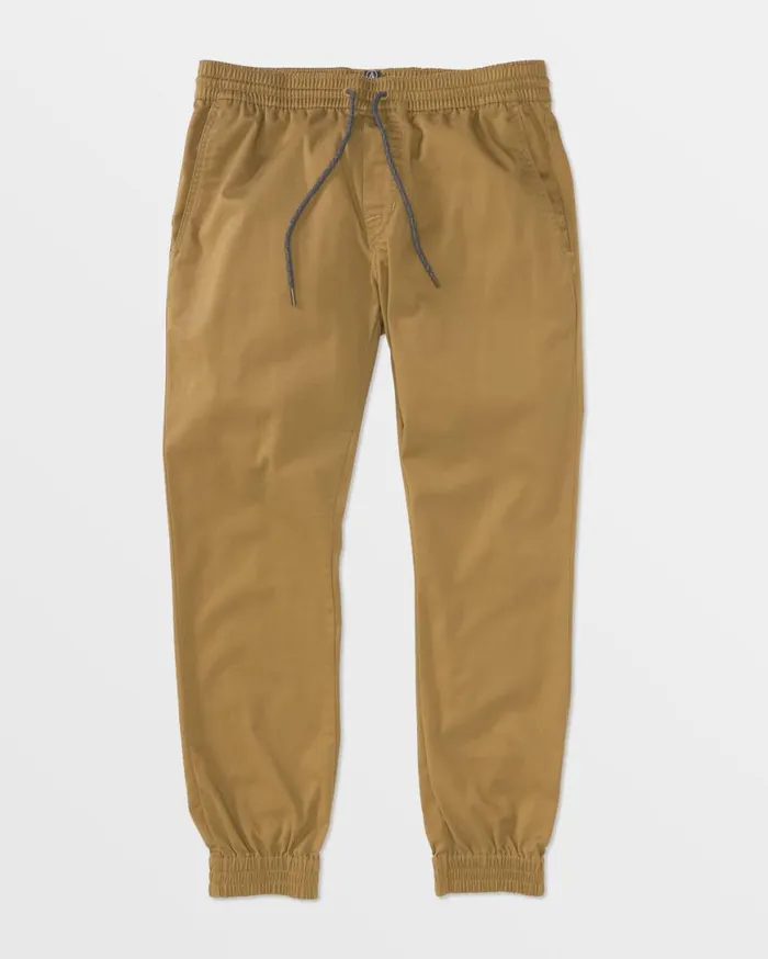 Frickin Slim Joggers 8211 Dark Khaki Mens Volcom Pants