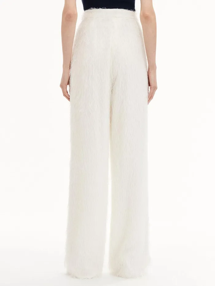 Fringe Fil Coup Wide Leg Pant Ivory Women Oscar De La Renta Pants and Skirts Fringe Fil Coup Wide Leg Pant Ivory Women Oscar De La Renta Pants and Skirts