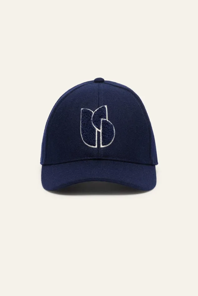 Front Pattern Cap Hugo Blue Women Baandsh Hats