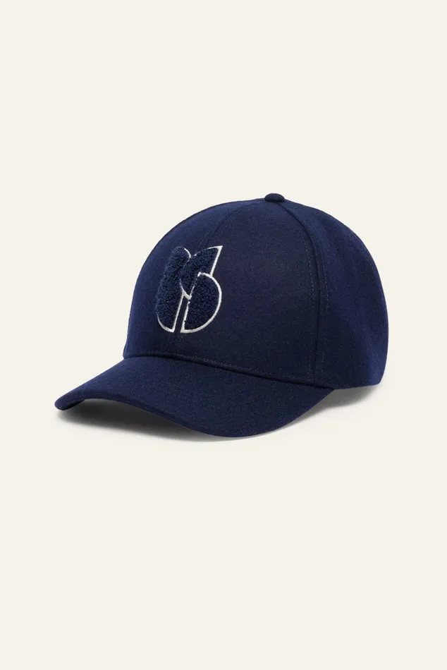 Front Pattern Cap Hugo Blue Women Baandsh Hats