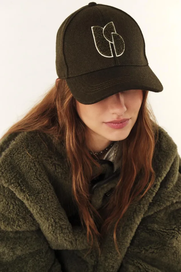 Front Pattern Cap Hugo Blue Women Baandsh Hats