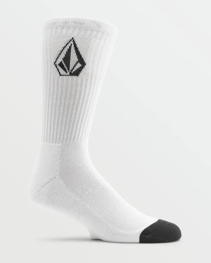Full Stone Sock 3 Pack 8211 White Mens Volcom Accessories