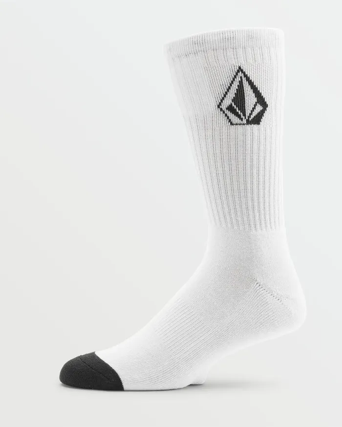 Full Stone Sock 3 Pack 8211 White Mens Volcom Accessories