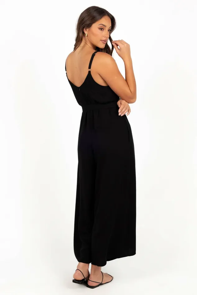 Gaia Jumpsuit Black Women Jumpsuits and Rompers Petal and Pup