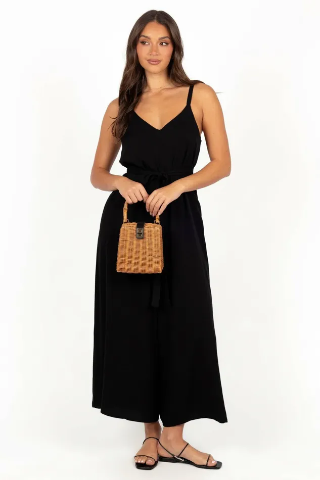 Gaia Jumpsuit Black Women Jumpsuits and Rompers Petal and Pup