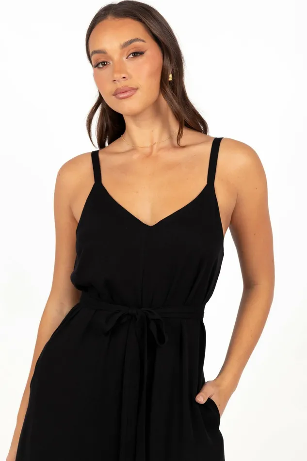 Gaia Jumpsuit Black Women Jumpsuits and Rompers Petal and Pup