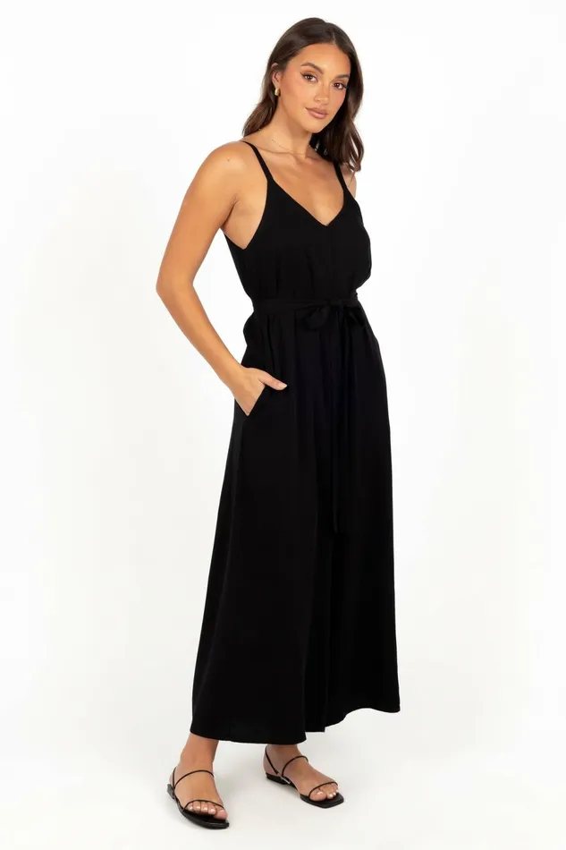 Gaia Jumpsuit Black Women Jumpsuits and Rompers Petal and Pup