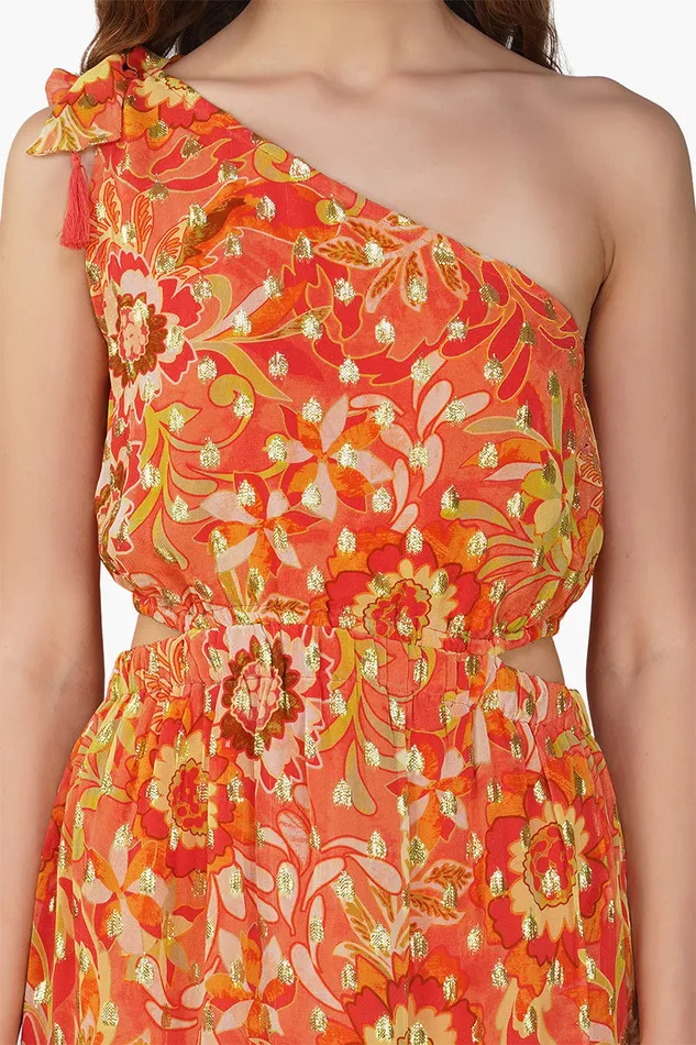 Garden Glory One Shoulder Dress Dresses America and Beyond Women