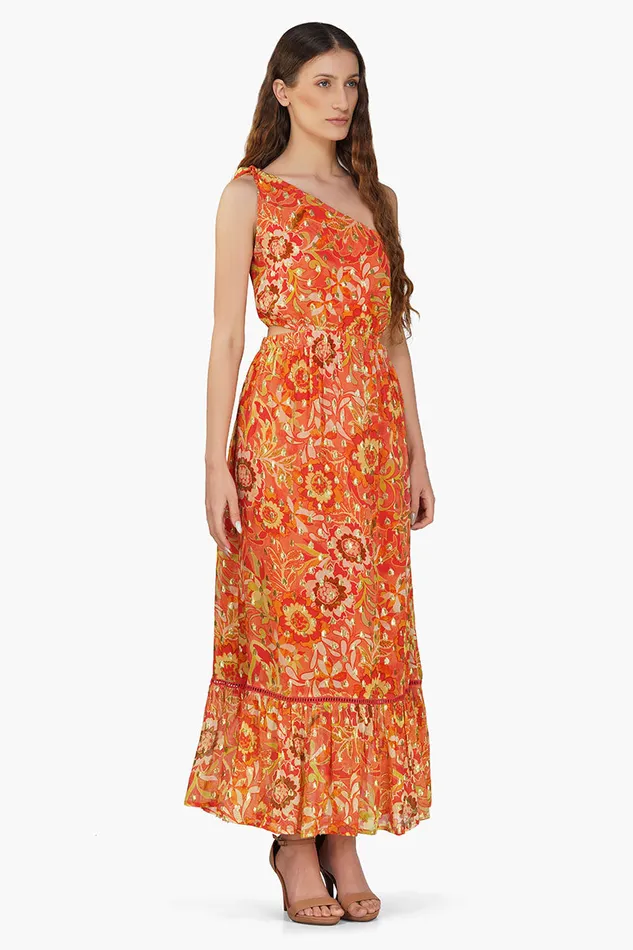 Garden Glory One Shoulder Dress Dresses America and Beyond Women
