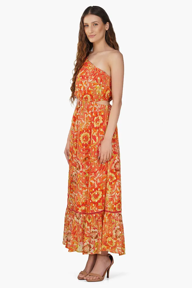 Garden Glory One Shoulder Dress Dresses America and Beyond Women