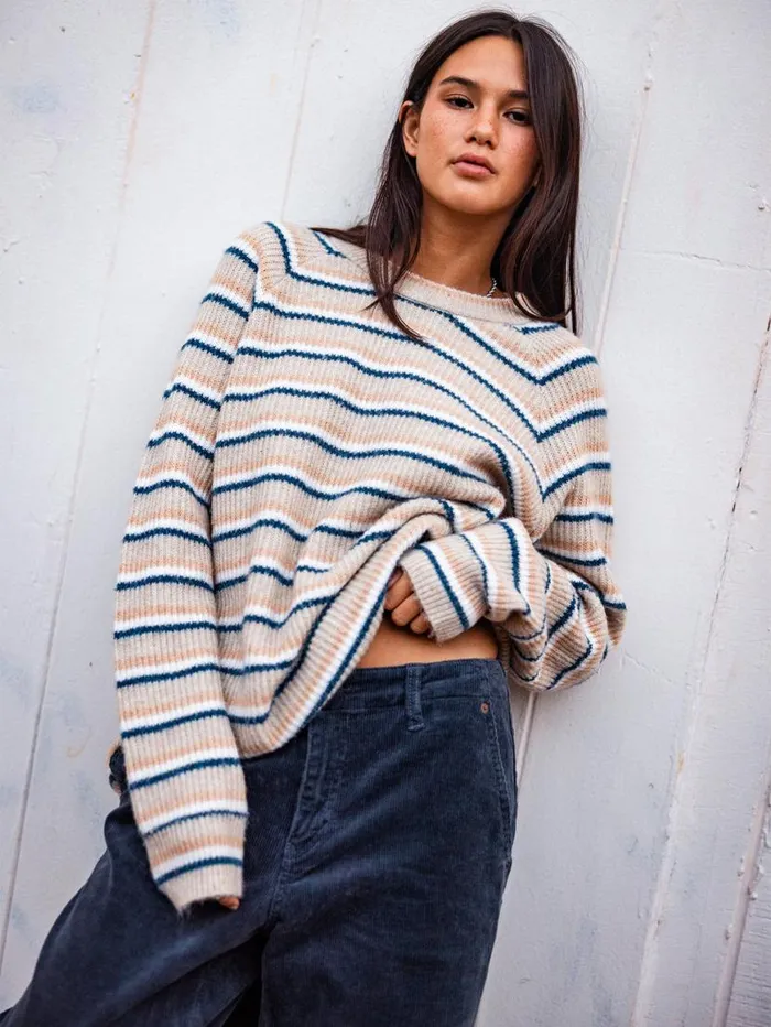 Girl Guide Sweater 8211 Sand Womens Volcom Sweaters and Cardigans