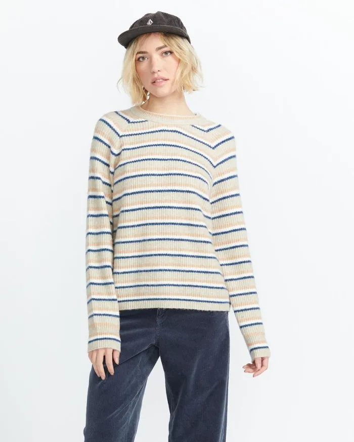 Girl Guide Sweater 8211 Sand Womens Volcom Sweaters and Cardigans
