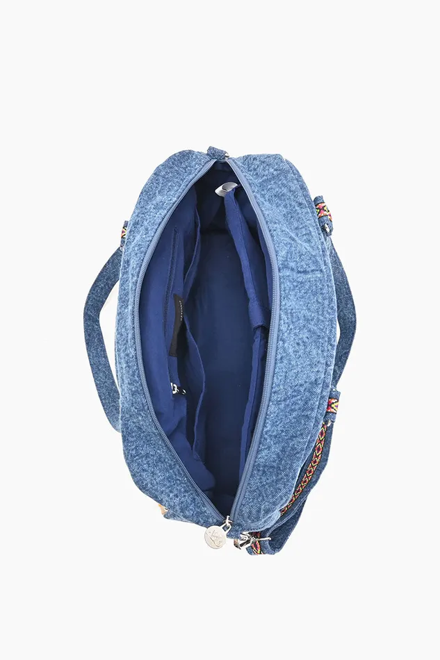 Glamorous Embellished Traveler with CrossbodyDenim Travel and Beach Bags America and Beyond Women