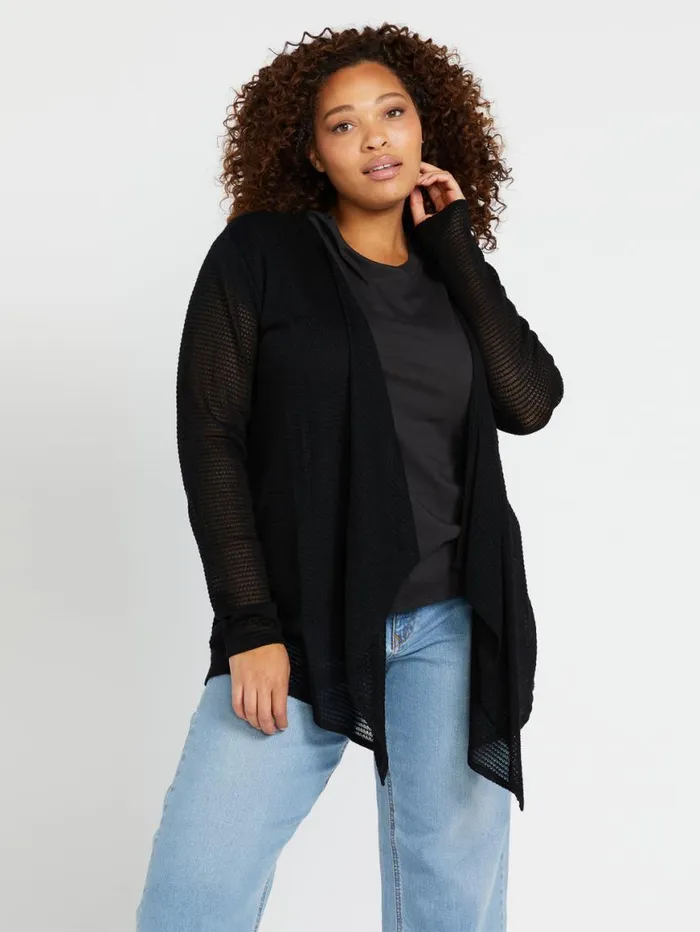 Go Go Wrap Cardigan 8211 Black Womens Volcom Sweaters and Cardigans