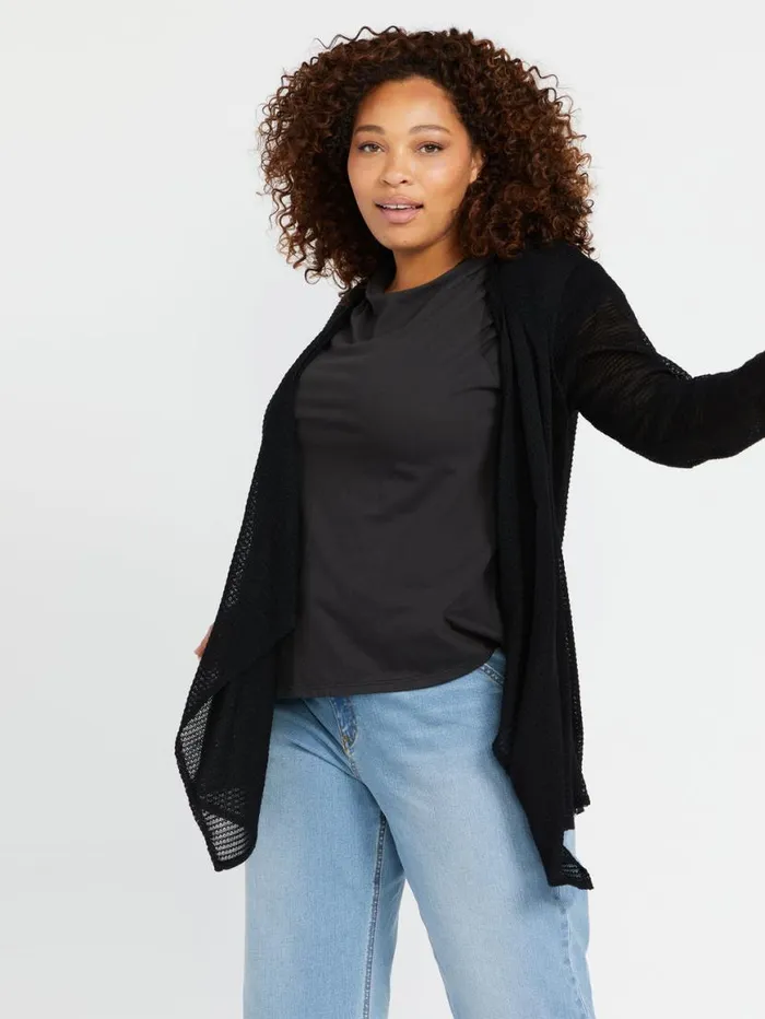 Go Go Wrap Cardigan 8211 Black Womens Volcom Sweaters and Cardigans