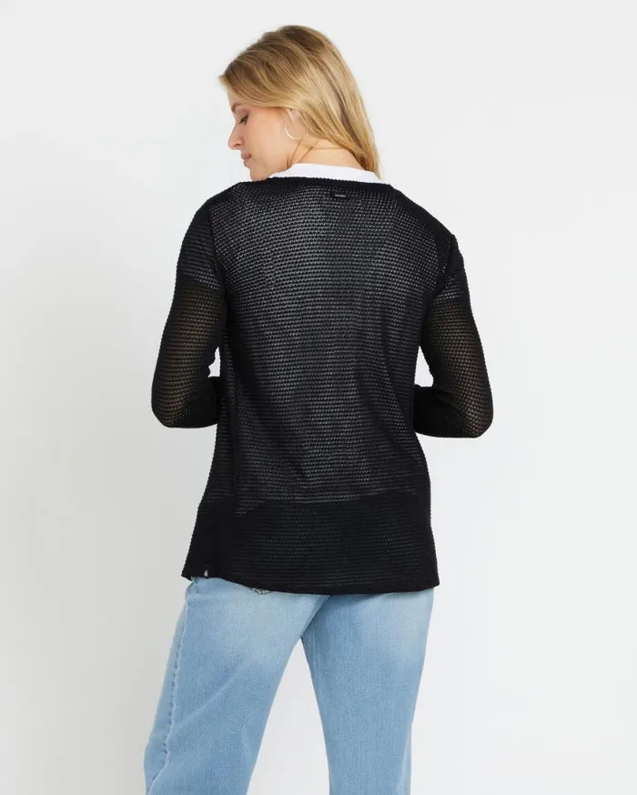 Go Go Wrap Cardigan 8211 Black Womens Volcom Sweaters and Cardigans
