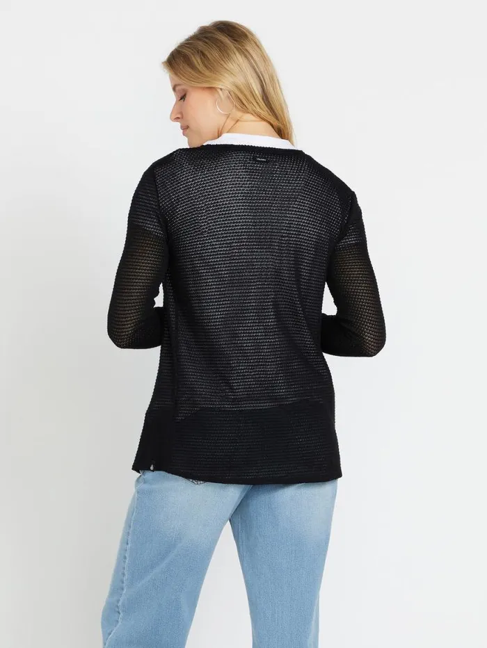 Go Go Wrap Cardigan 8211 Black Womens Volcom Sweaters and Cardigans