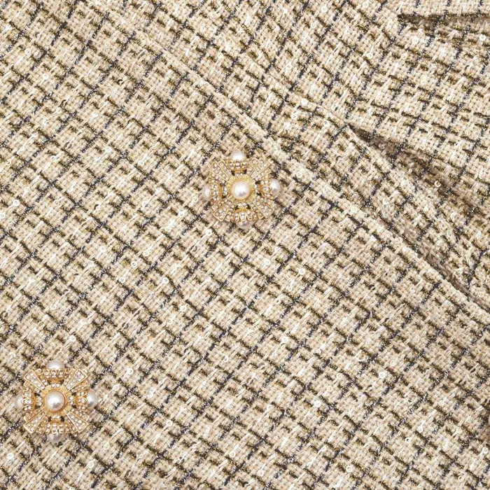 Gold Boucle Open Neck Mini Dress Women Self Portrait Dresses Gold Boucle Open Neck Mini Dress Women Self Portrait Dresses