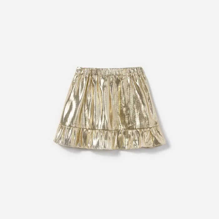 Gold Metallic Frill Skirt Kids Self Portrait Party Dresses Gold Metallic Frill Skirt Kids Self Portrait Party Dresses