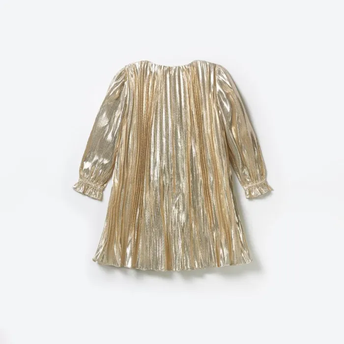 Gold Metallic Mini Dress Kids Self Portrait Party Dresses Gold Metallic Mini Dress Kids Self Portrait Party Dresses