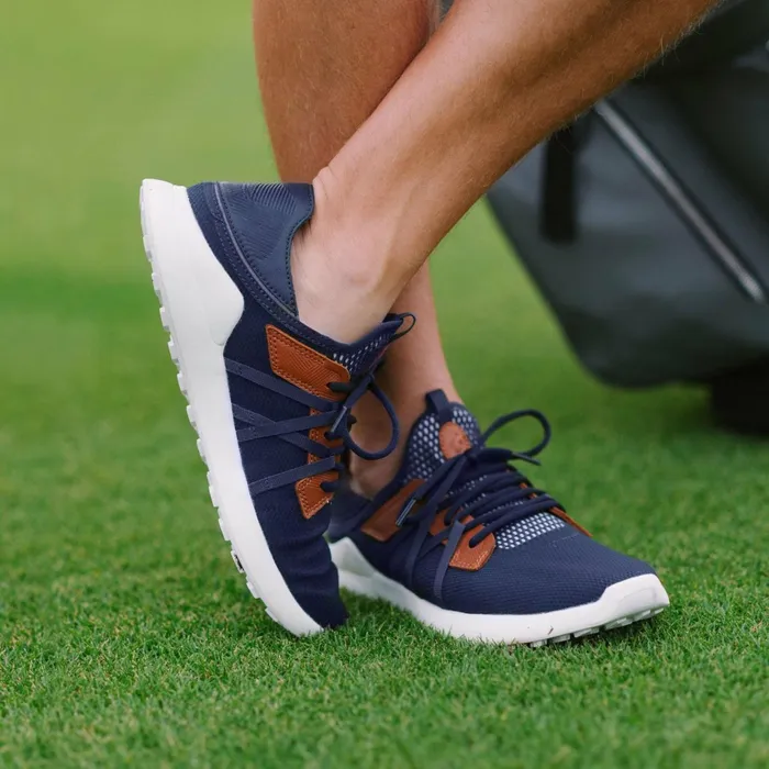 Golf Men Olukai Manele Breathable Golf Shoes 8211 Trench Blue
