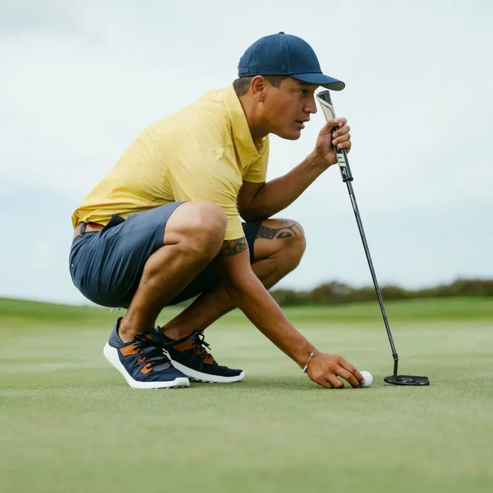 Golf Men Olukai Manele Breathable Golf Shoes 8211 Trench Blue