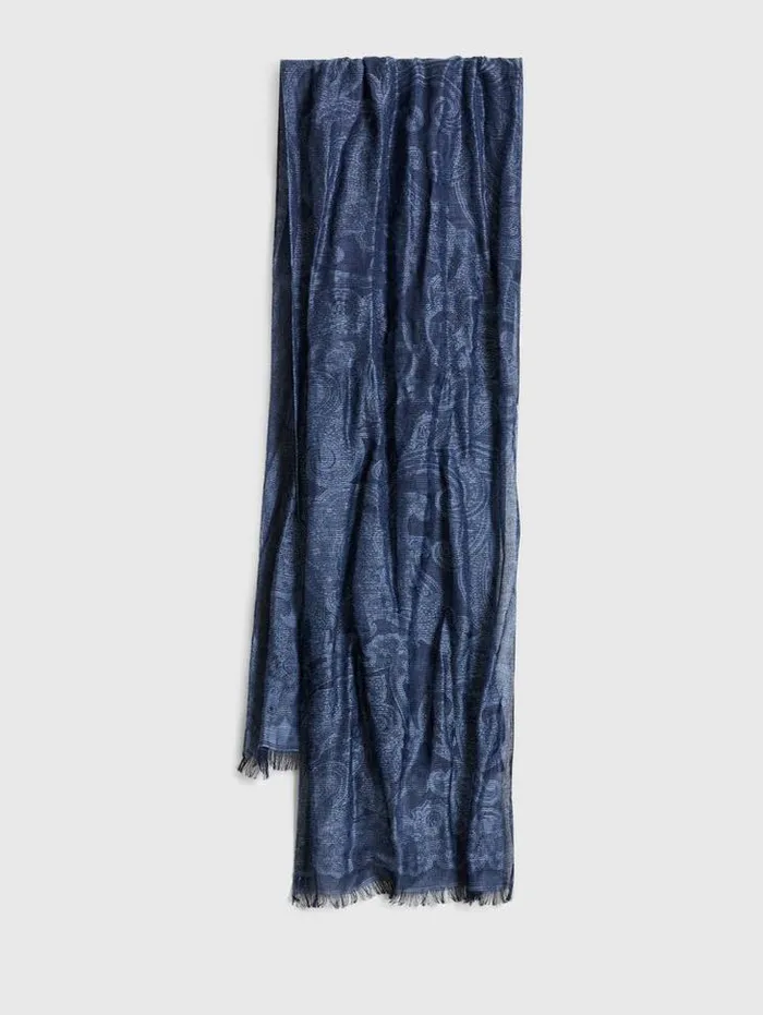 GOWER SCARF Cobalt Men John Varvatos Scarves and Ties