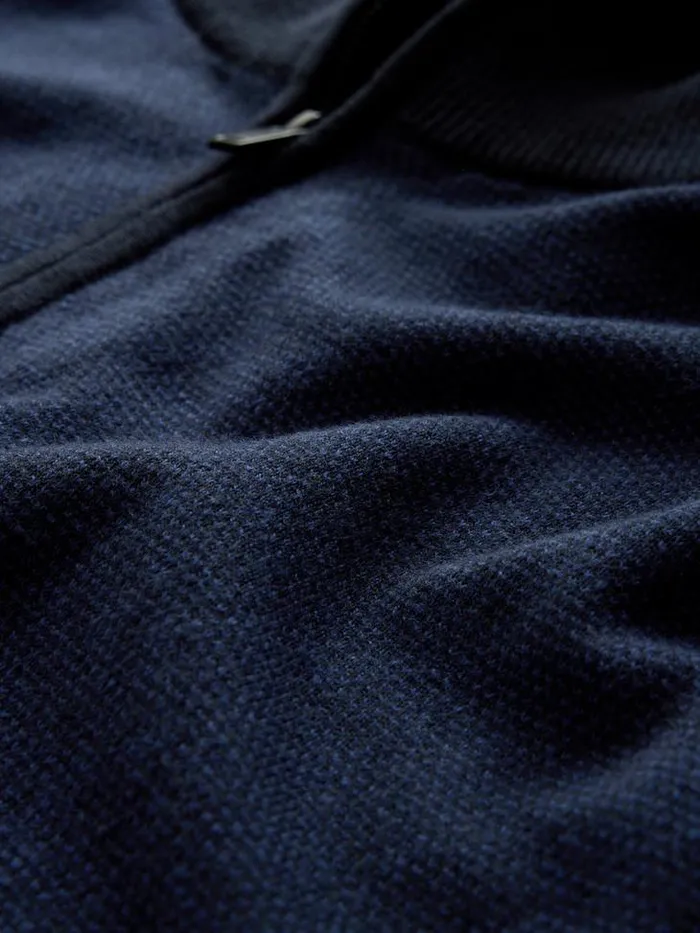 GRAND BIRDEYE HALF ZIP Navy Men John Varvatos Sweaters