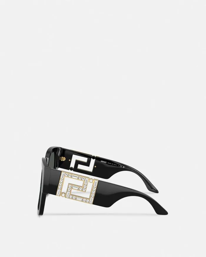 Greca Sunglasses Blacksilver Women Versace Sunglasses
