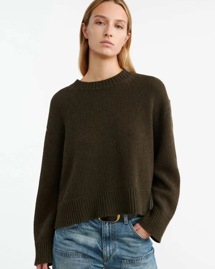 HAISLEY SWEATER Dark Pine Women Nili Lotan Knits and Sweaters