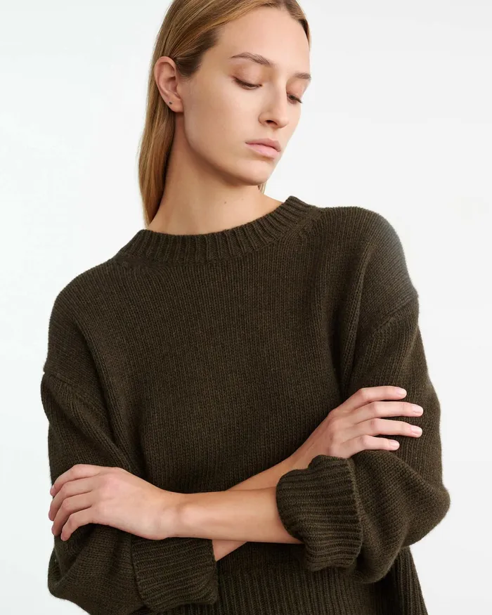 HAISLEY SWEATER Dark Pine Women Nili Lotan Knits and Sweaters