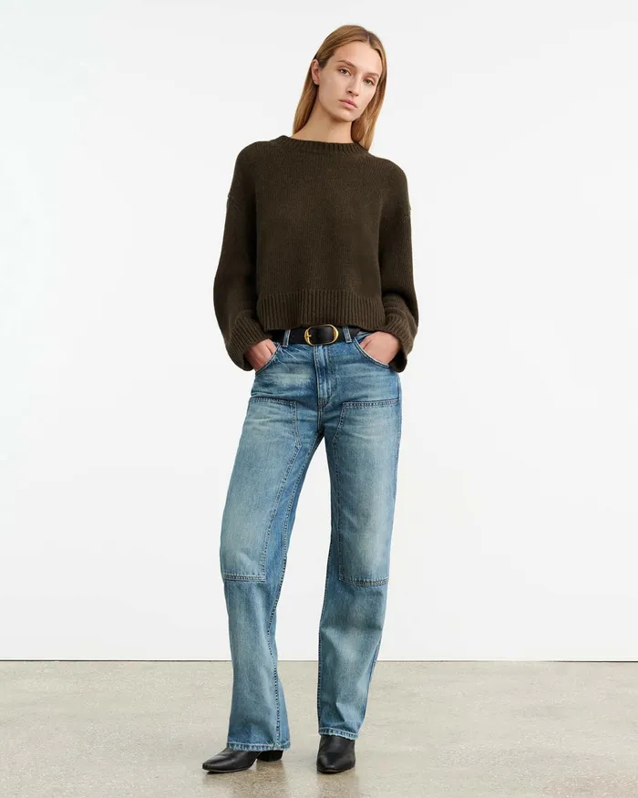 HAISLEY SWEATER Dark Pine Women Nili Lotan Knits and Sweaters