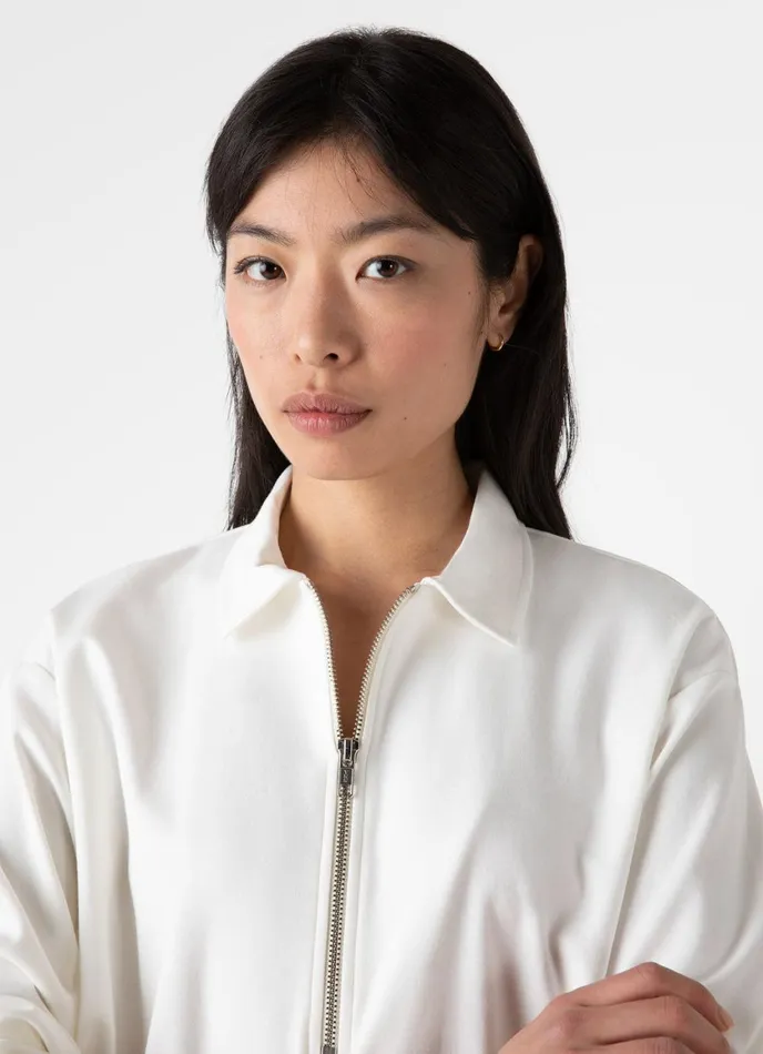Half Zip Heavyweight Polo Ecru Women SUNSPEL Tshirts and Tops