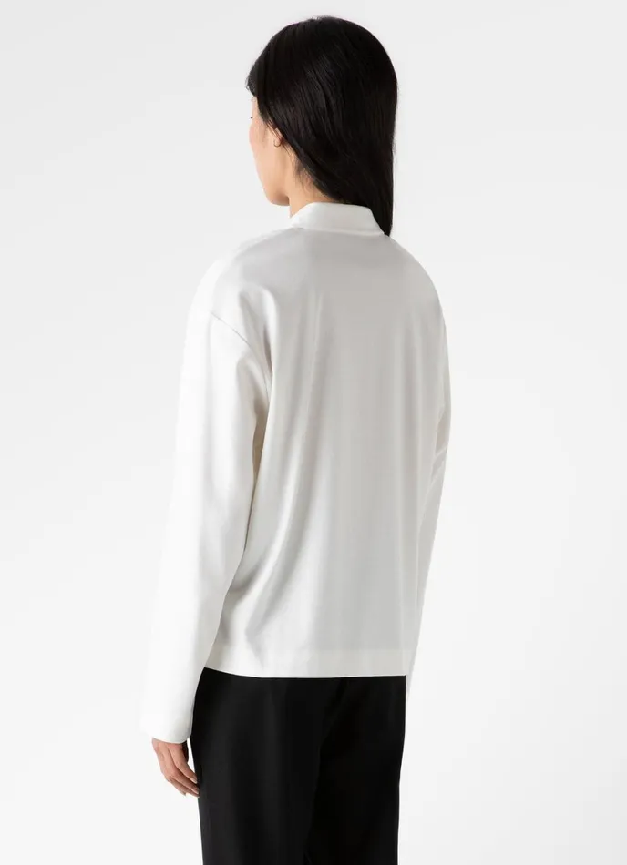 Half Zip Heavyweight Polo Ecru Women SUNSPEL Tshirts and Tops