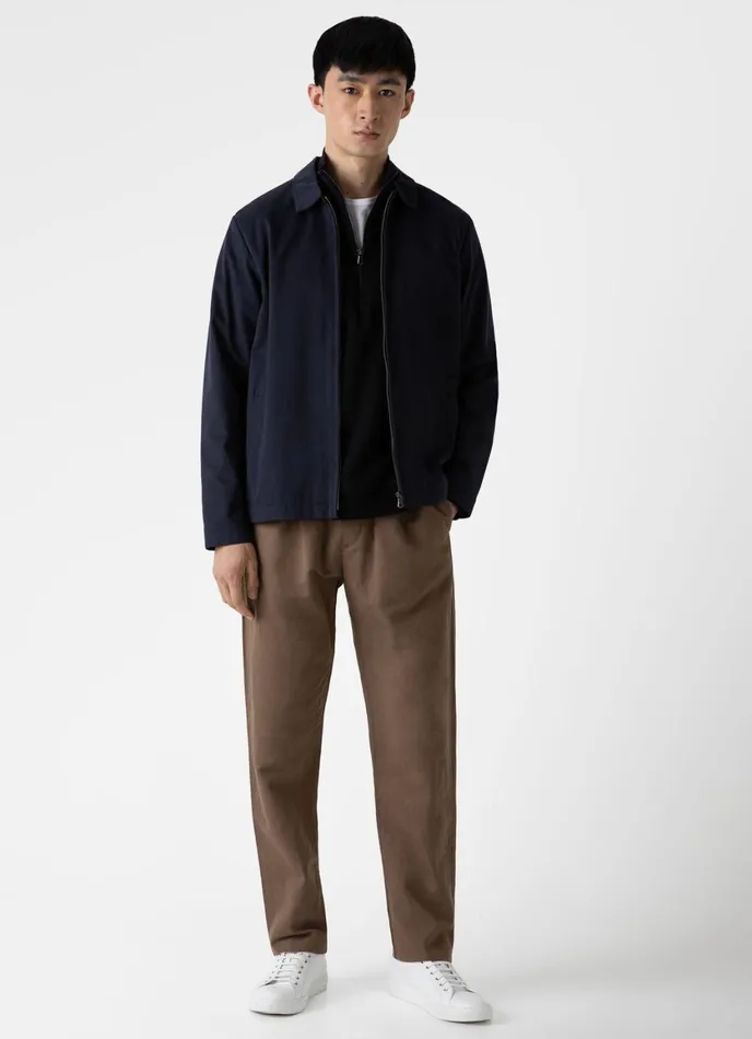 Half Zip Loopback Sweatshirt Black Men SUNSPEL Sweatshirts and Sweatpants