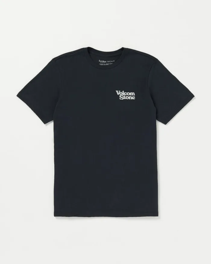 Hangin Tech Short Sleeve Tee 8211 Black Mens Volcom Tops and Tees
