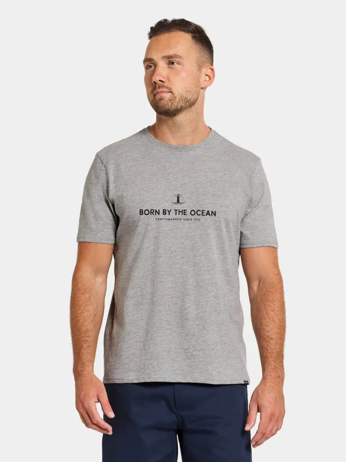 Harald Men039s Tshirt Light House Grey Melange Men Didriksons Tshirts and Polos