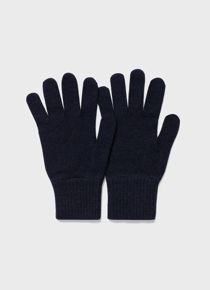 Hats Scarves Gloves Cashmere Knitted Glove Navy ussunspel MenWomen