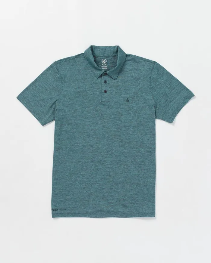 Hazard Pro Polo Short Sleeve Shirt 8211 Sea Blue Mens Volcom Mountain Biking